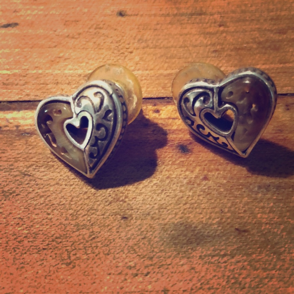 Brighton silver and agate post earrings